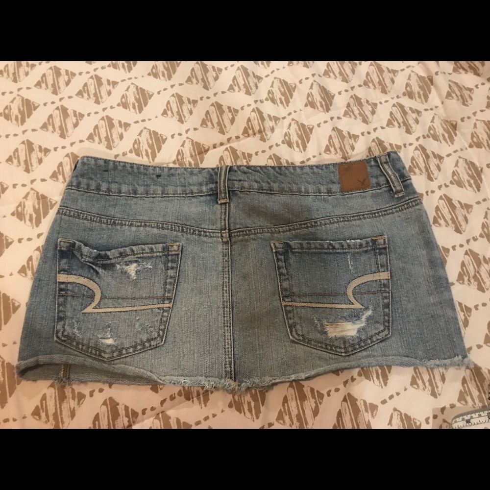 Light Blue Denim Jean Mink Skirt Women’s Size 8 - Picture 7 of 8